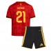 Belgia Timothy Castagne #21 Hjemmedraktsett Barn VM 2026 Korte ermer (+ Korte bukser)